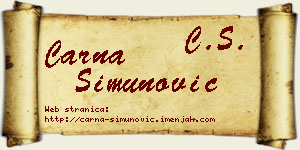 Čarna Simunović vizit kartica